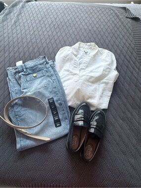 J. Crew Light Blue Wide-Leg Jeans